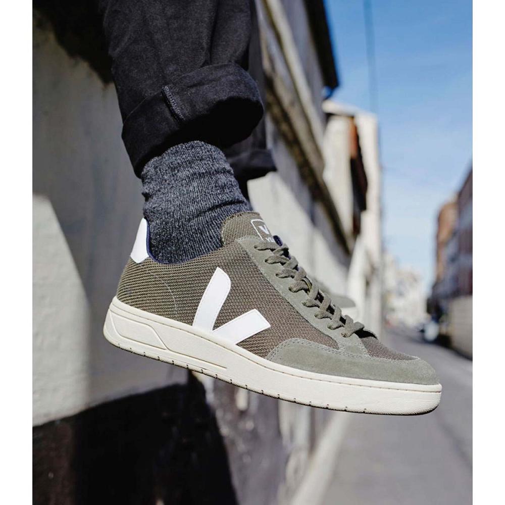 Veja V-12 B-MESH Joggesko Dame Olivengrønne | NO 672JPQ